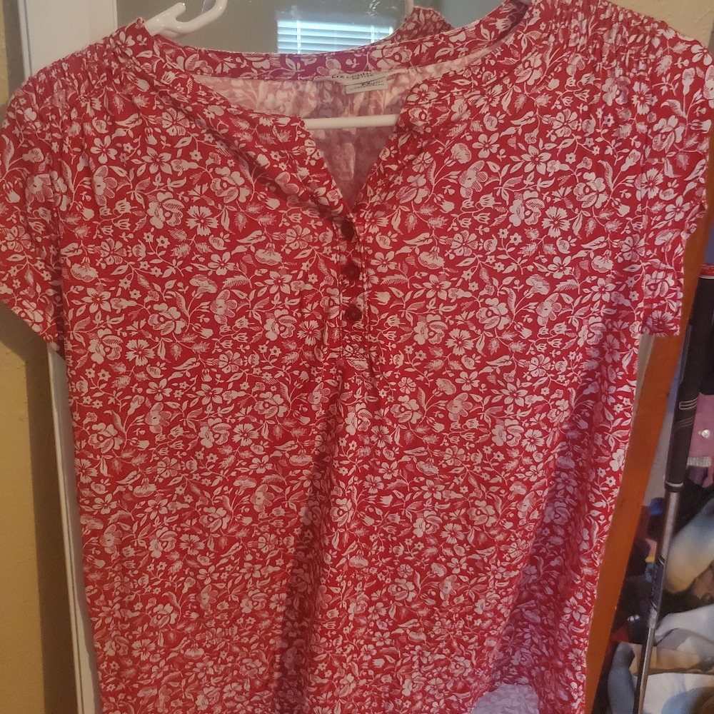 Petite Small Red Top Liz Claiborne